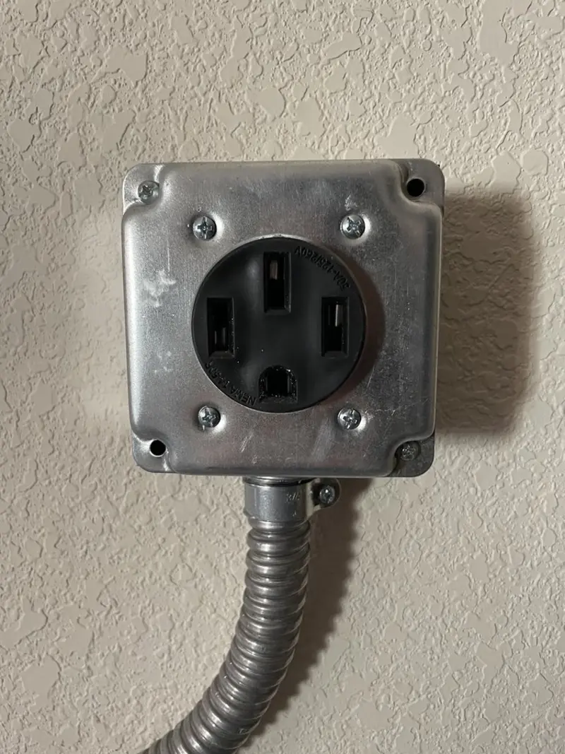 NEMA 14-50 outlet installed for Smart Home Electrical in Roseville
